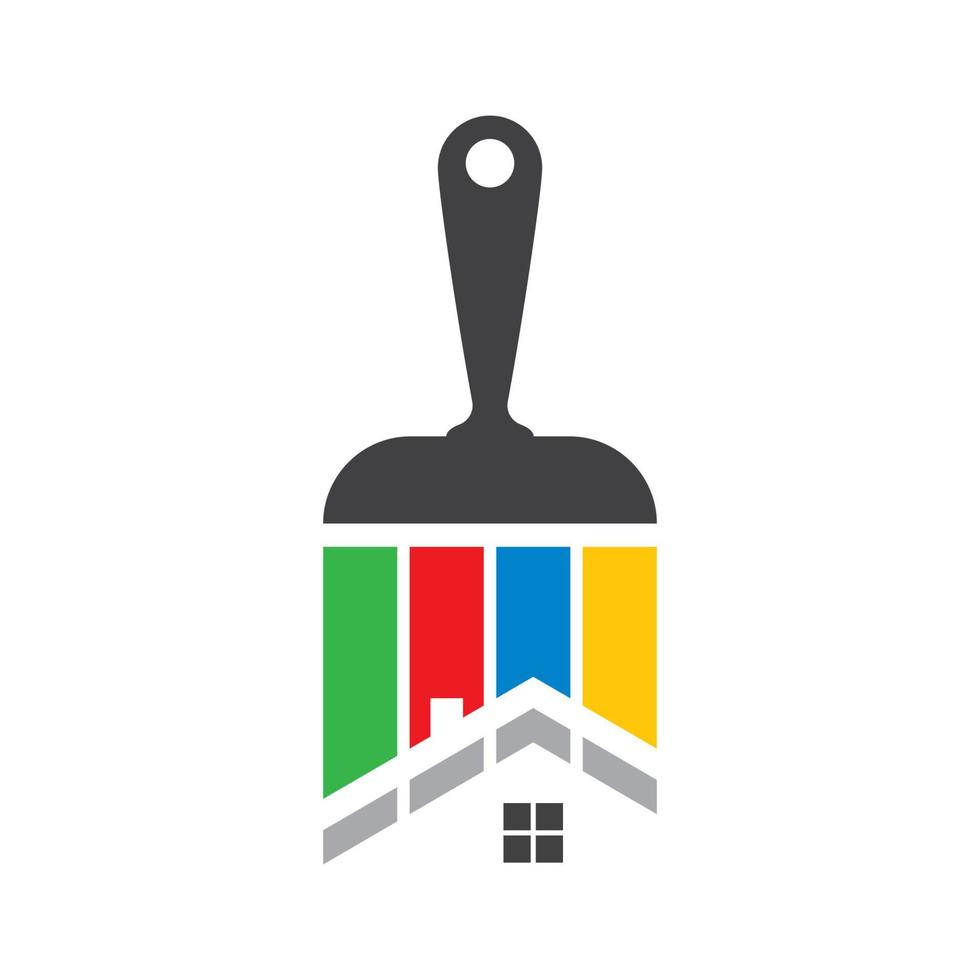 illustrazione delle immagini del logo del pennello vettore