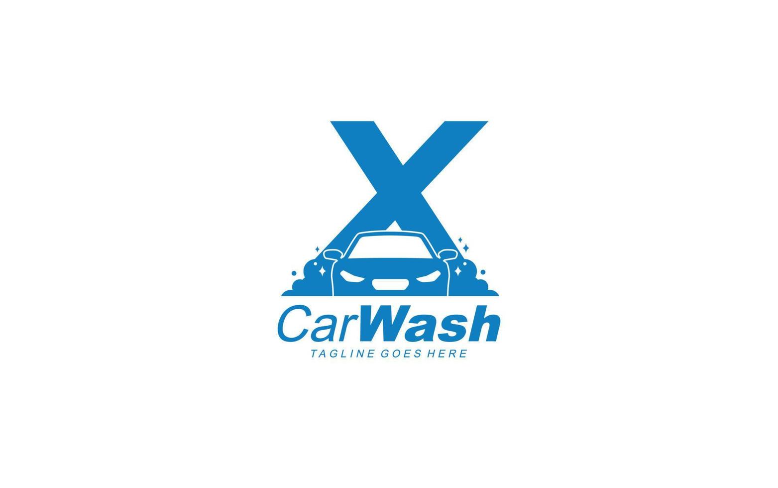 X logo autolavaggio per identità. auto modello vettore illustrazione per il tuo marca.