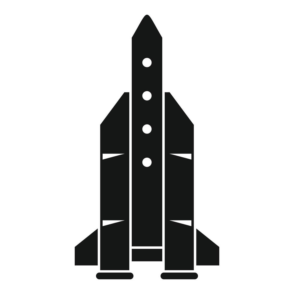 spazio razzo icona, semplice stile vettore