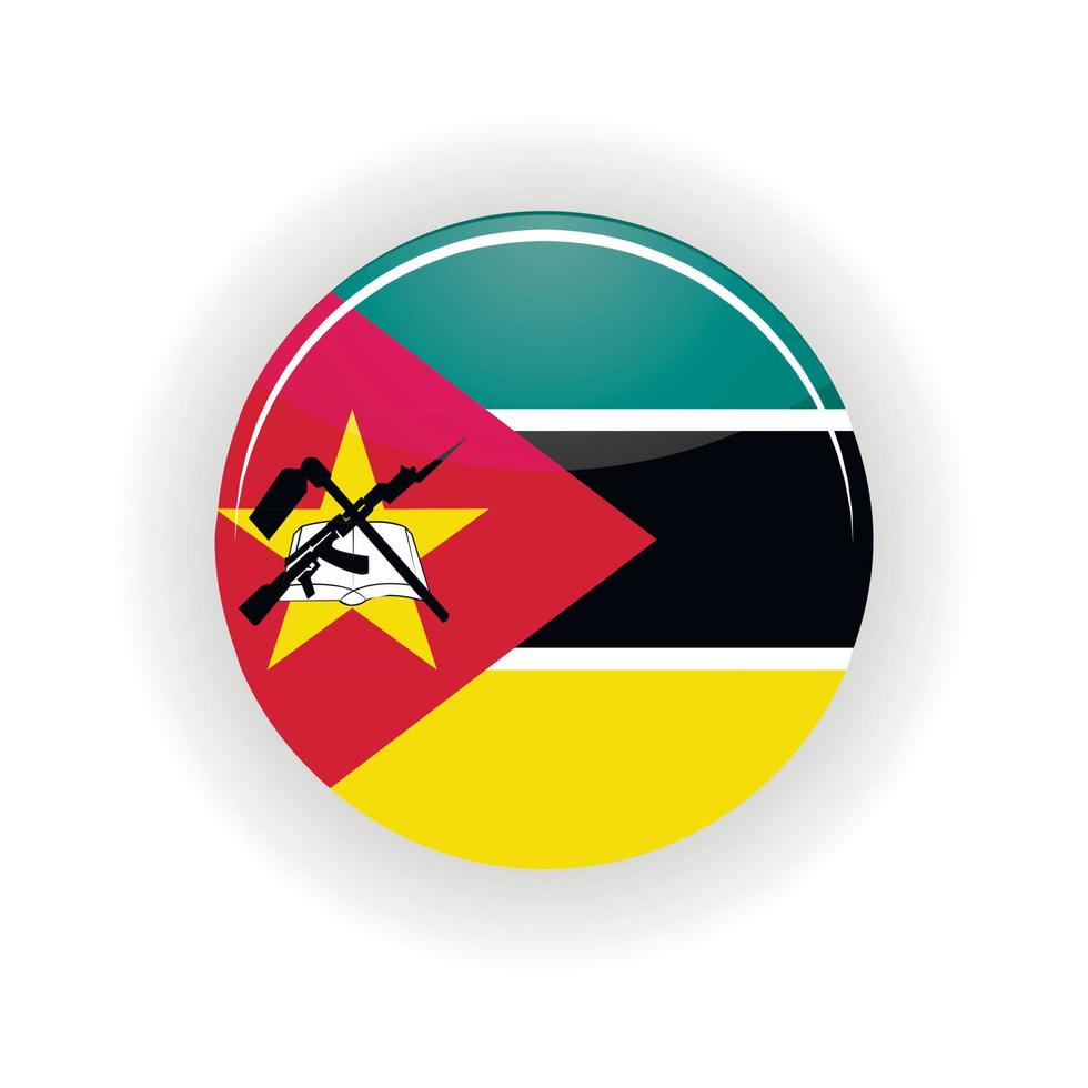 mozambico icona cerchio vettore