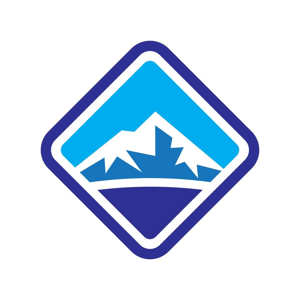 immagini del logo di montagna vettore