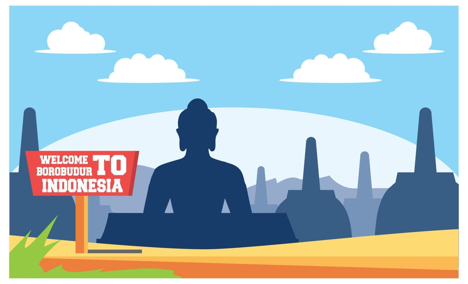 piatto illustrazione di sorprendente turista attrazioni nel Indonesia, vettore isometrico illustrazione adatto per diagrammi, infografica, e altro grafico risorse