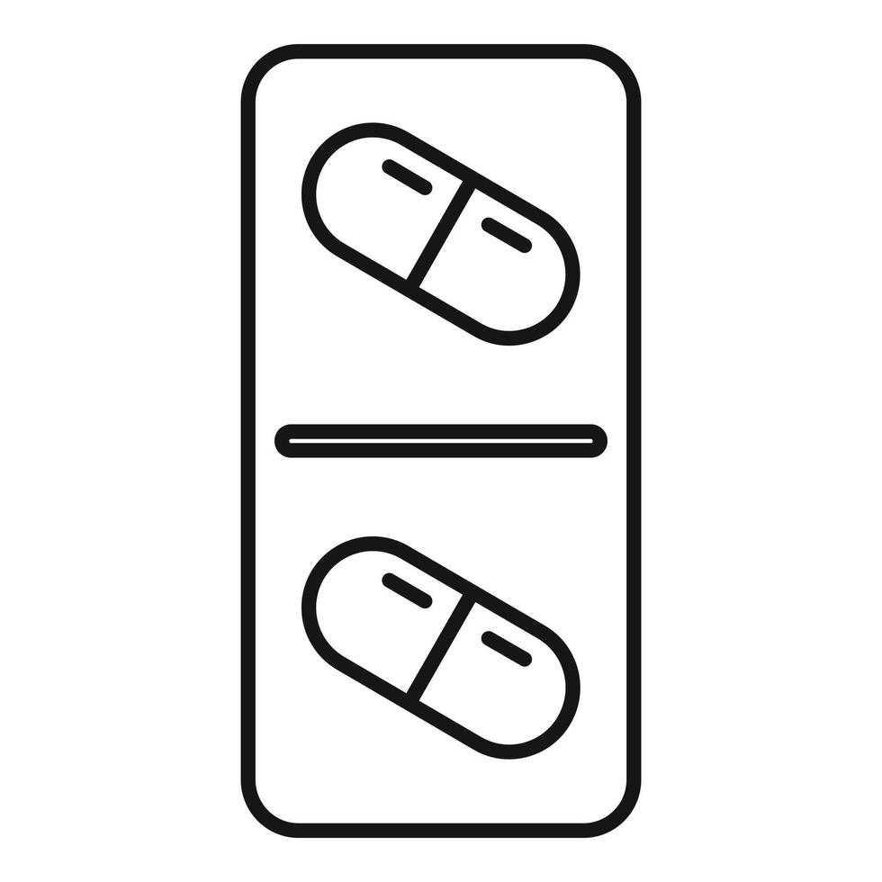 moderno antibiotico capsula icona, schema stile vettore