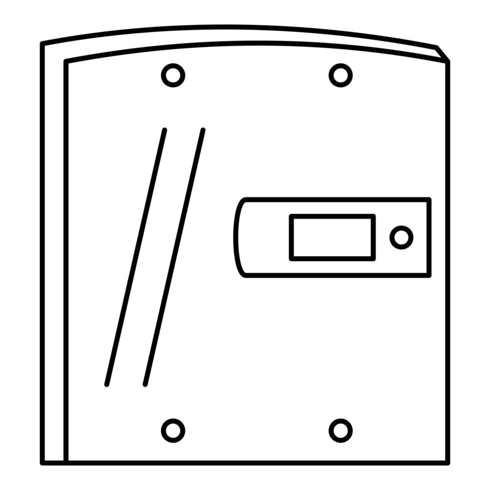 elettrico porta icona, schema stile vettore