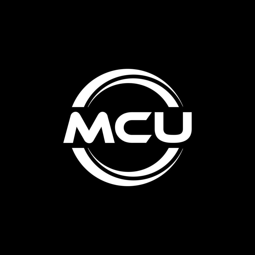 mcu lettera logo design nel illustrazione. vettore logo, calligrafia disegni per logo, manifesto, invito, eccetera.