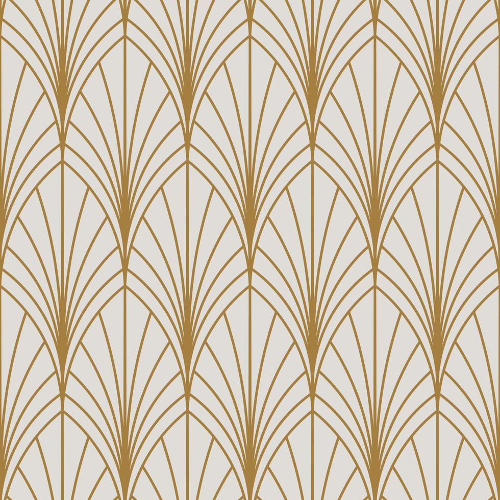 Vintage ▾ arte deco senza soluzione di continuità modello. linea arte geometrico oro forme. moderno ornamenti vettore illustrazione. gatsby retrò elegante sfondo per tessuto, sfondo o involucro