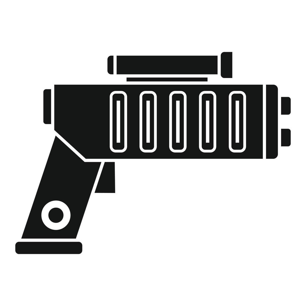 arma blaster icona, semplice stile vettore