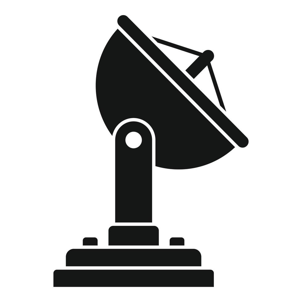 stazione satellitare icona, semplice stile vettore