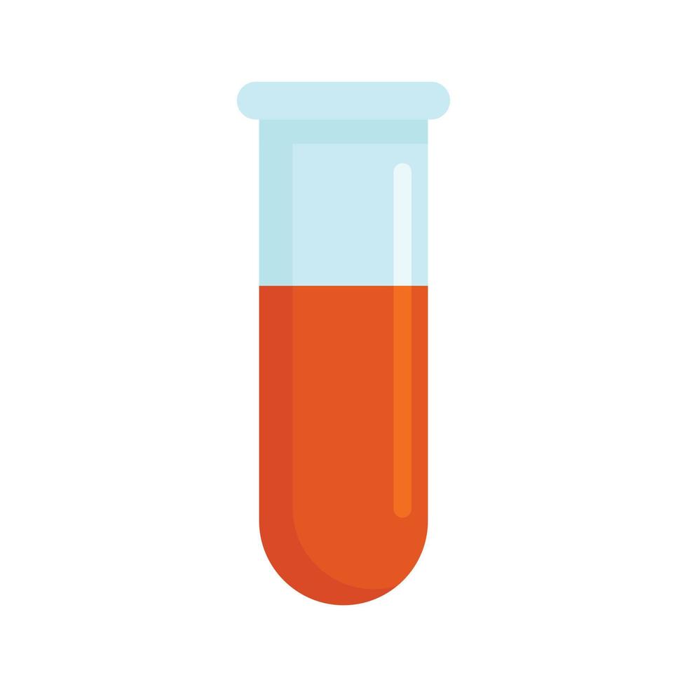 sangue test tubo icona, piatto stile vettore