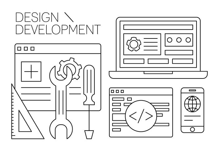 Elementi vettoriali di progettazione e sviluppo gratuiti