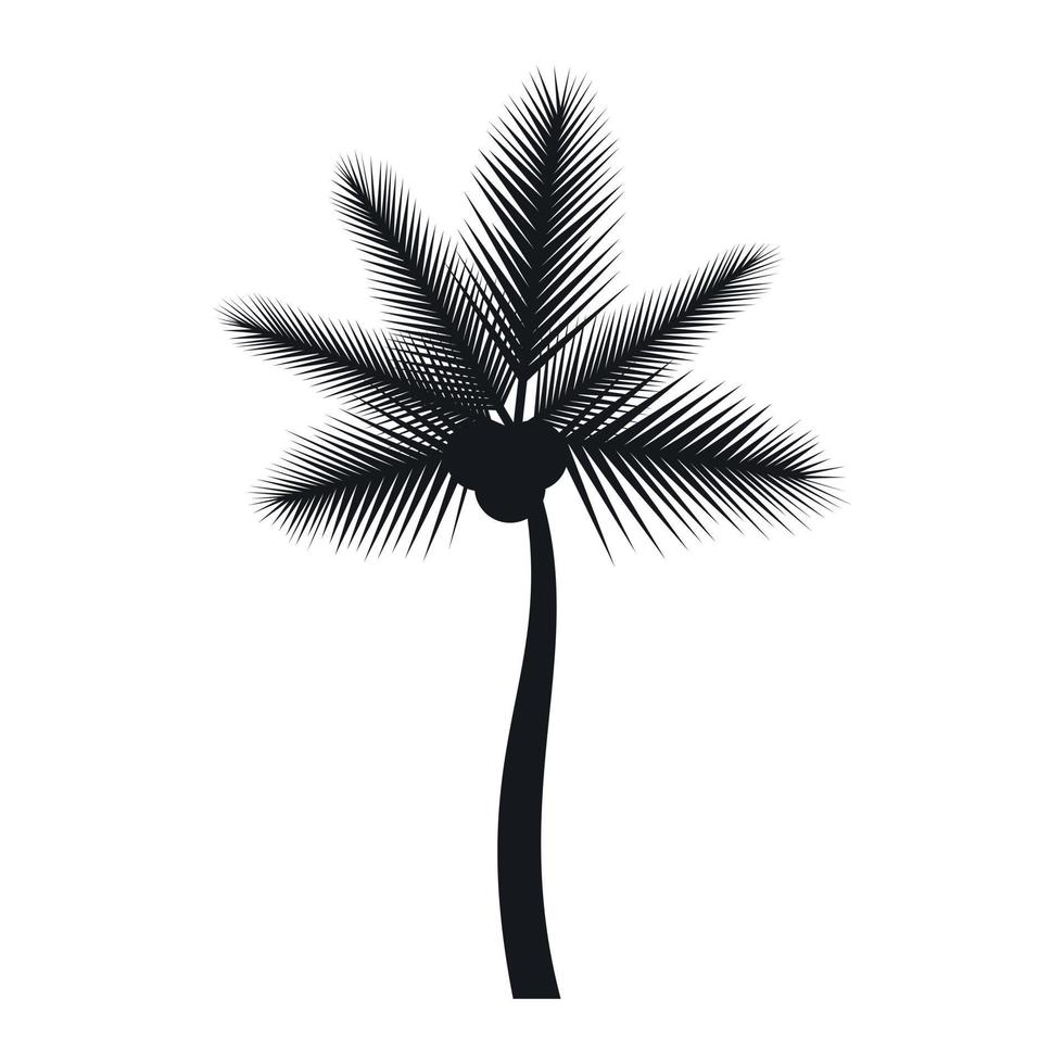 palma butia capitata icona, semplice stile vettore