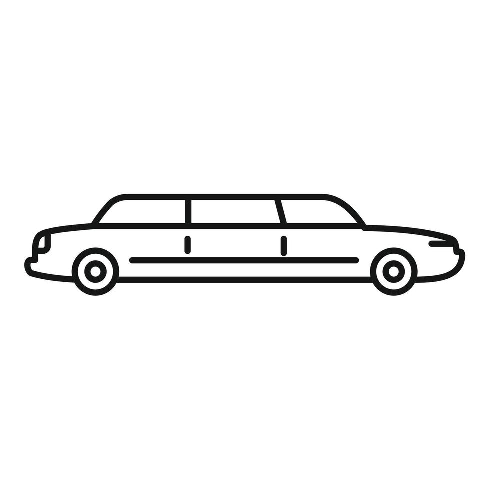 viaggio limousine icona, schema stile vettore