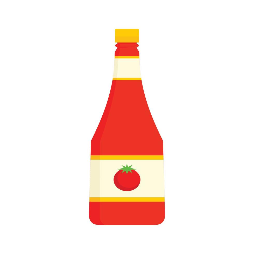 naturale ketchup bottiglia icona, piatto stile vettore