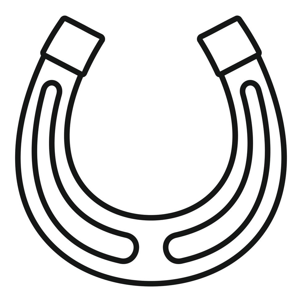 oro ferro di cavallo icona, schema stile vettore