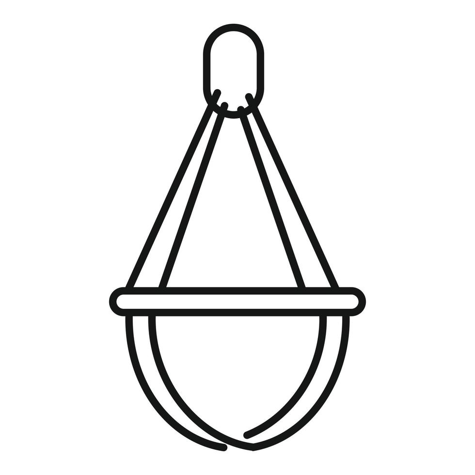 industriale scalatore protezione cintura icona, schema stile vettore