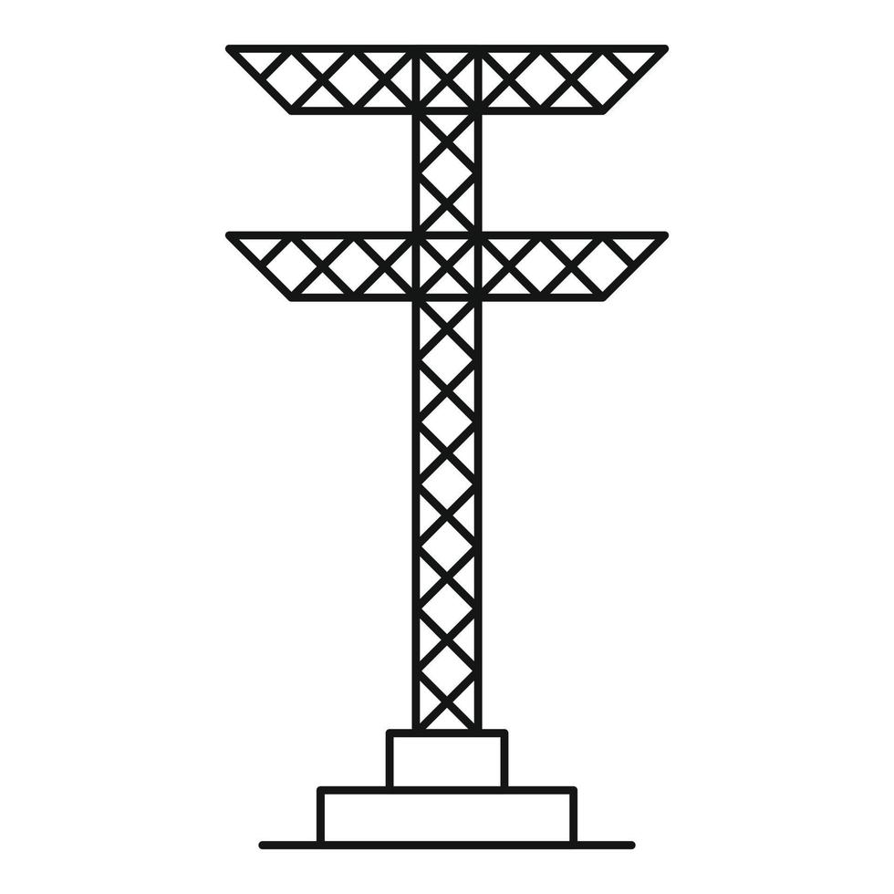 elettrico Torre icona, schema stile vettore