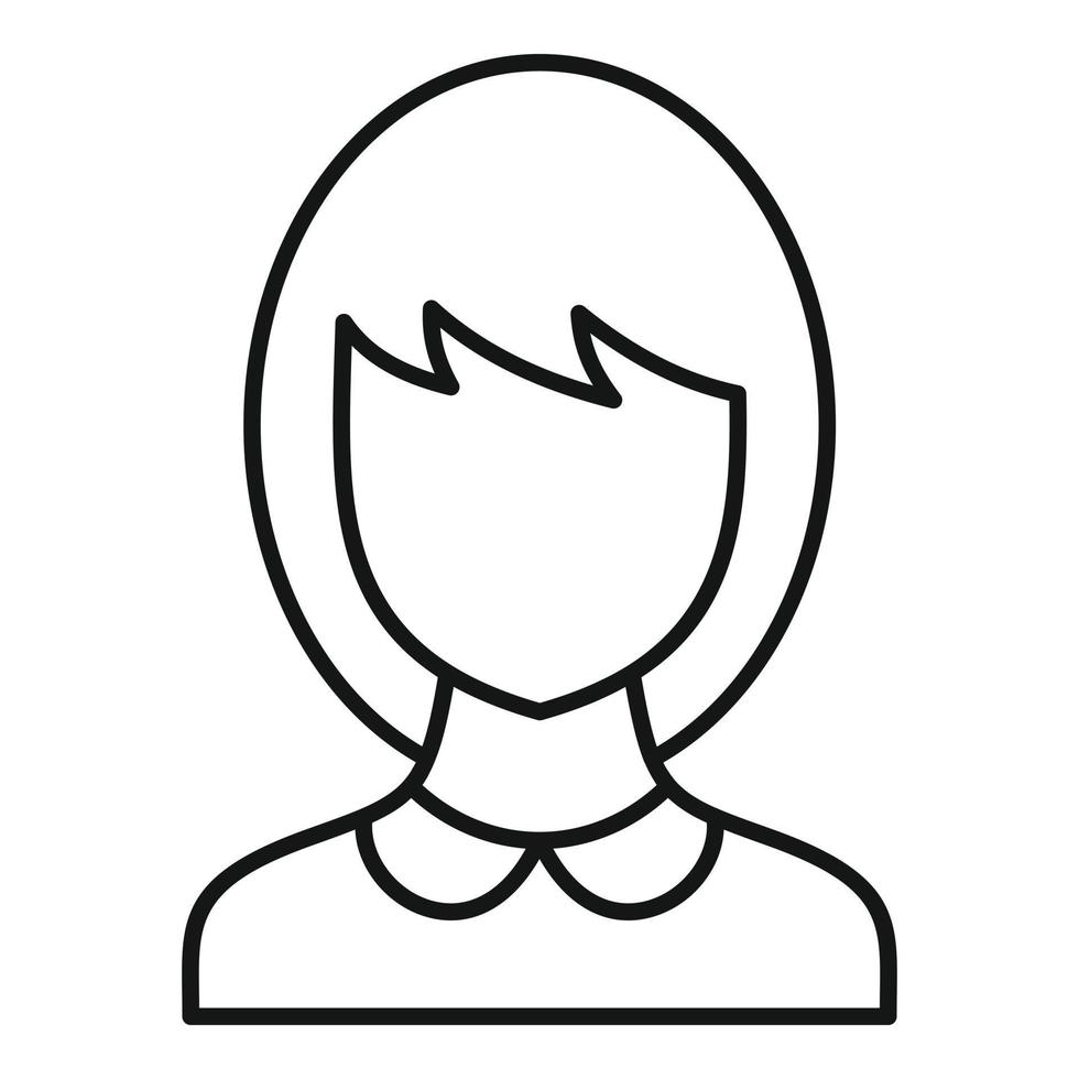 scuola insegnante avatar icona, schema stile vettore
