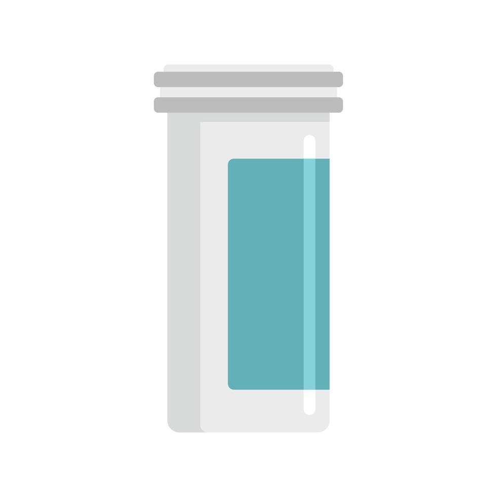 antibiotico plastica vaso icona, piatto stile vettore