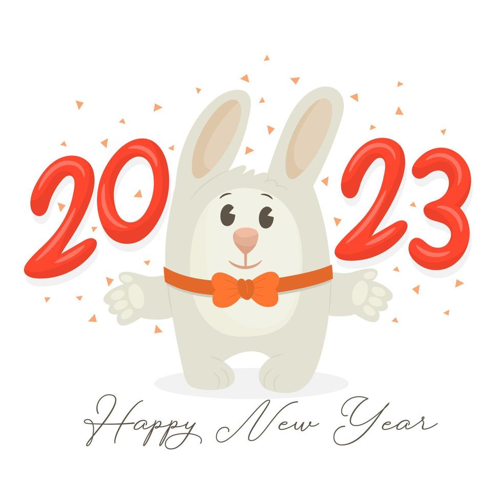 Cinese nuovo anno 2023 anno di il coniglio - Cinese zodiaco simbolo vettore