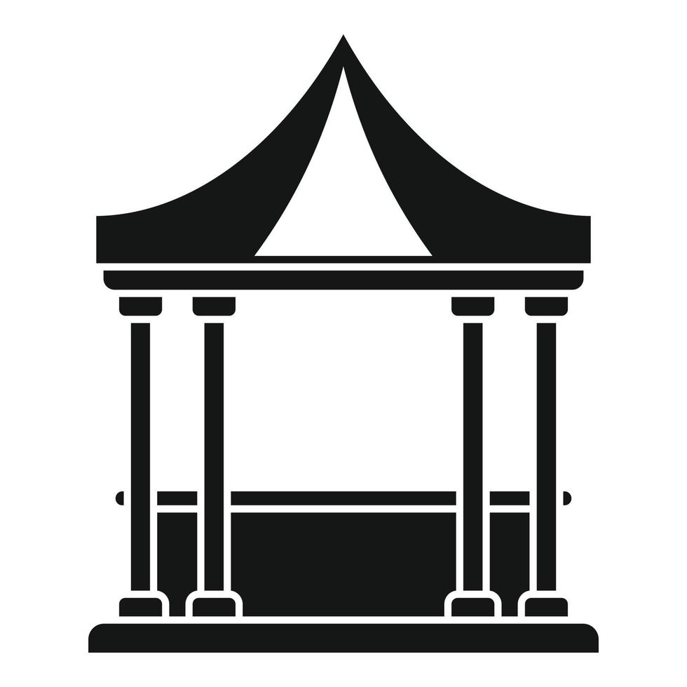 terrazza gazebo icona, semplice stile vettore