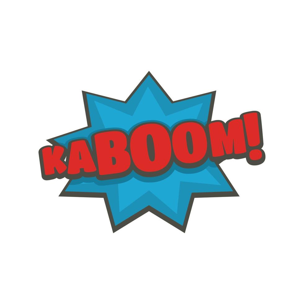 comico boom kaboom icona, piatto stile vettore