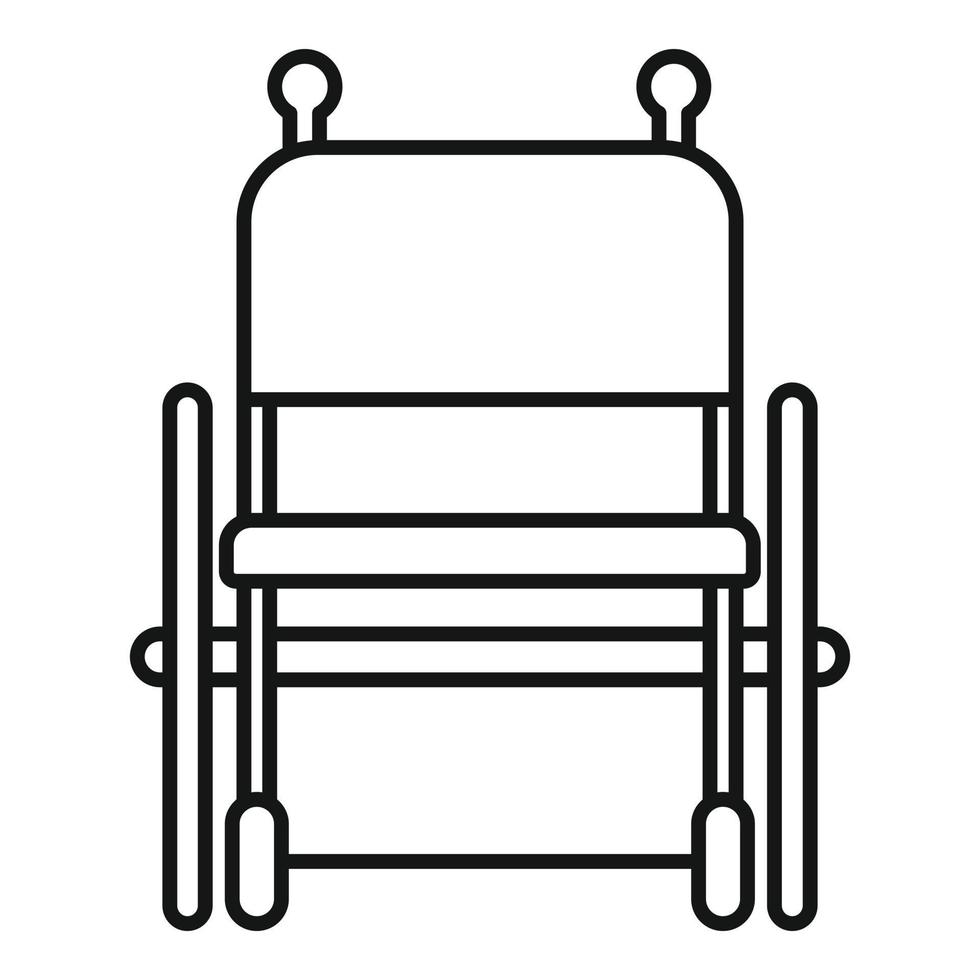vuoto sedia a rotelle icona, schema stile vettore