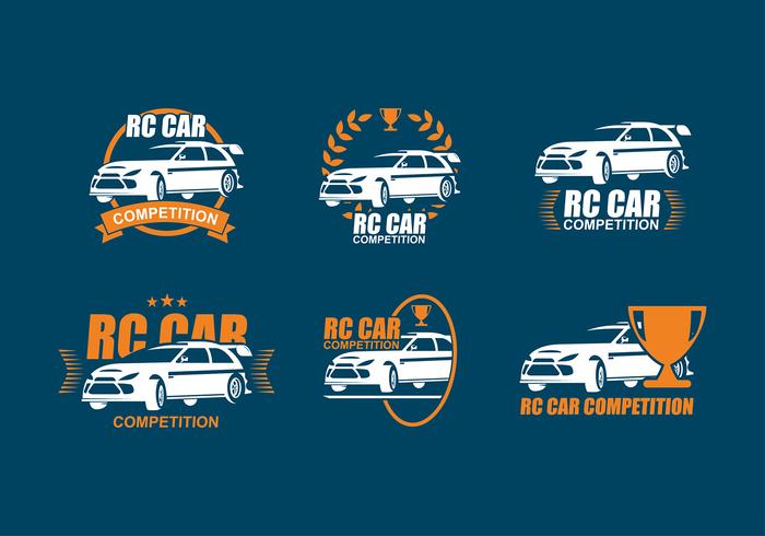 Vettore gratis di logo della concorrenza dell'automobile di RC