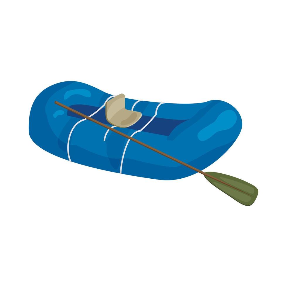 gomma da cancellare barca icona, cartone animato stile vettore