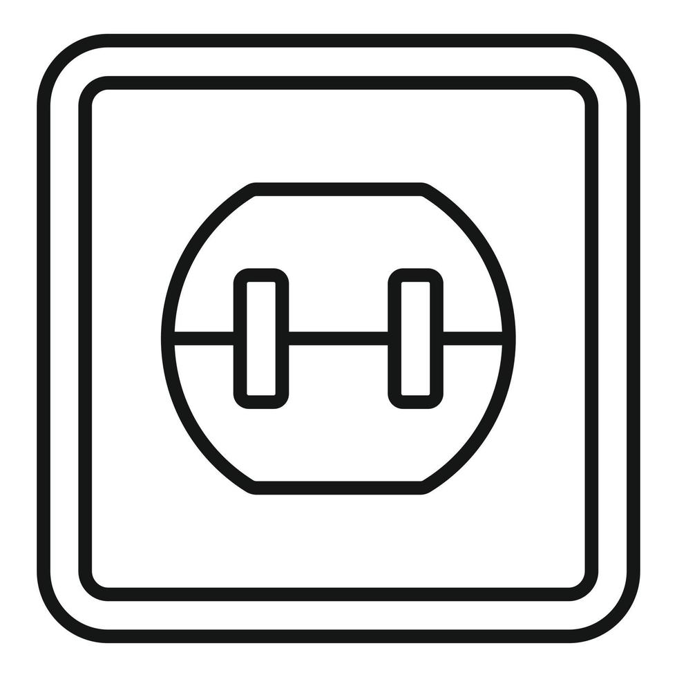 elemento energia presa di corrente icona, schema stile vettore