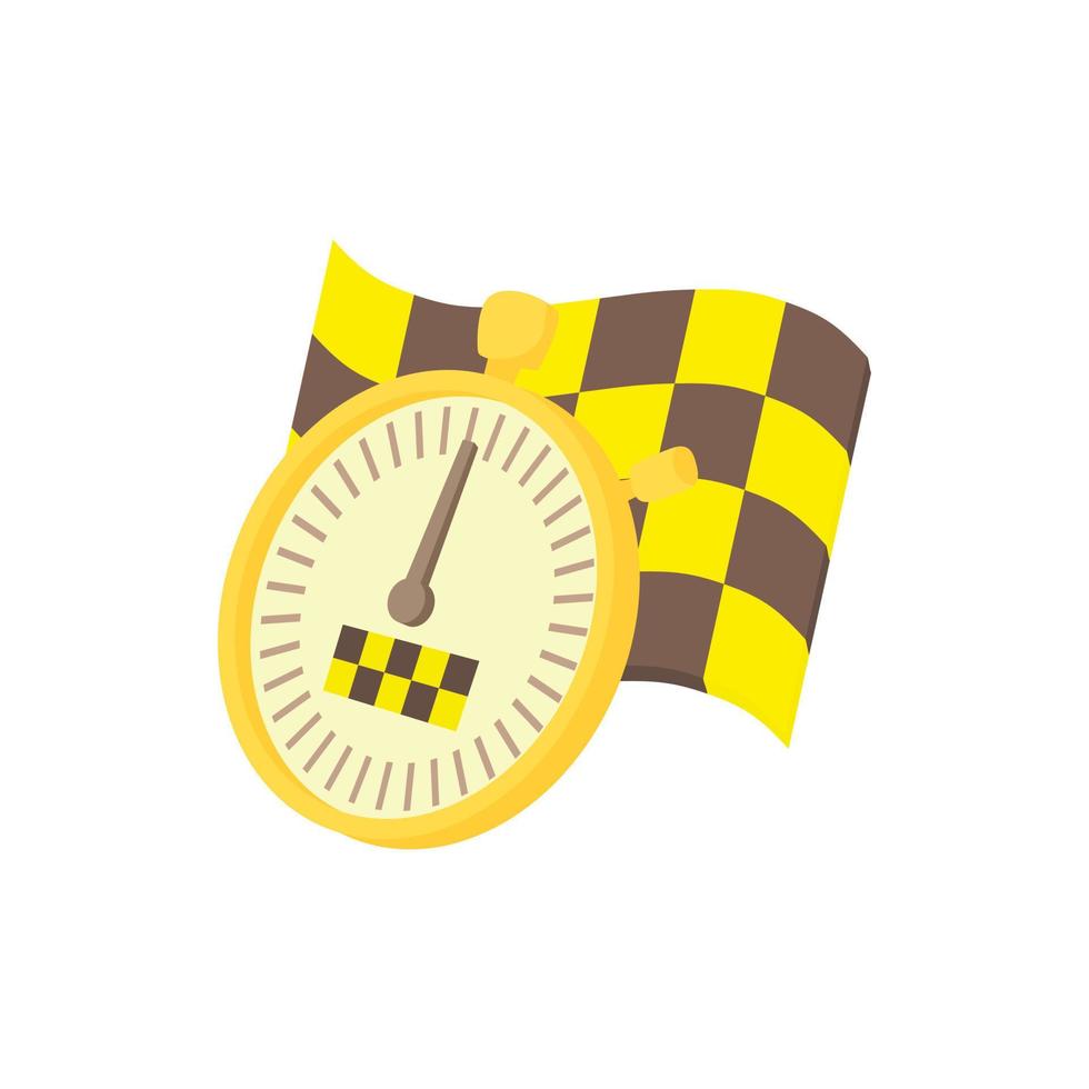 Taxi cartello con cronometro icona, cartone animato stile vettore