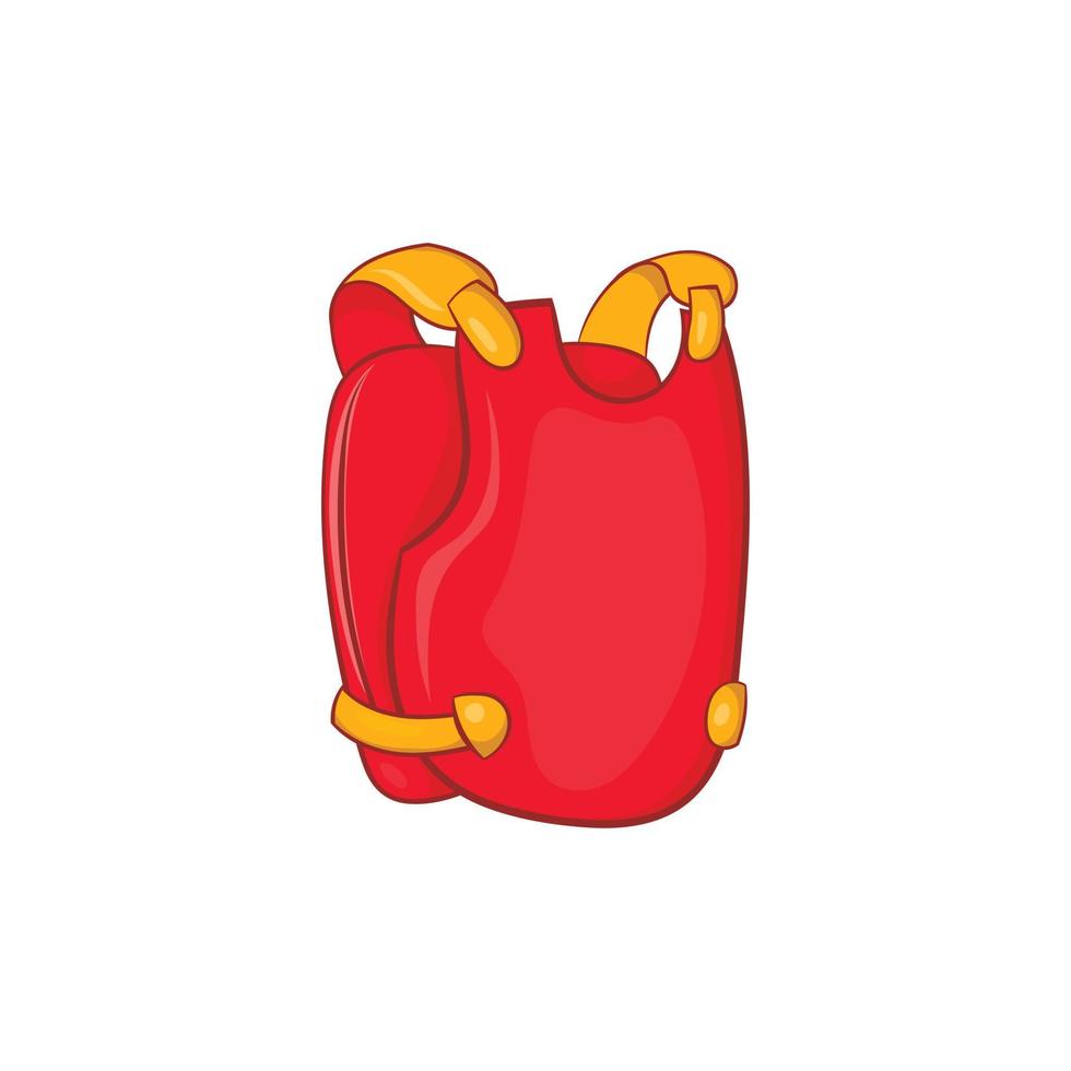 rosso paintball veste icona, cartone animato stile vettore