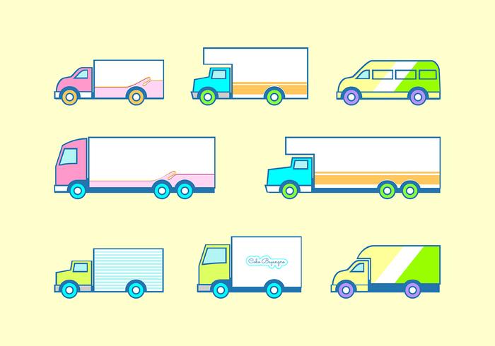 Icona piana Moving Van Free Vector