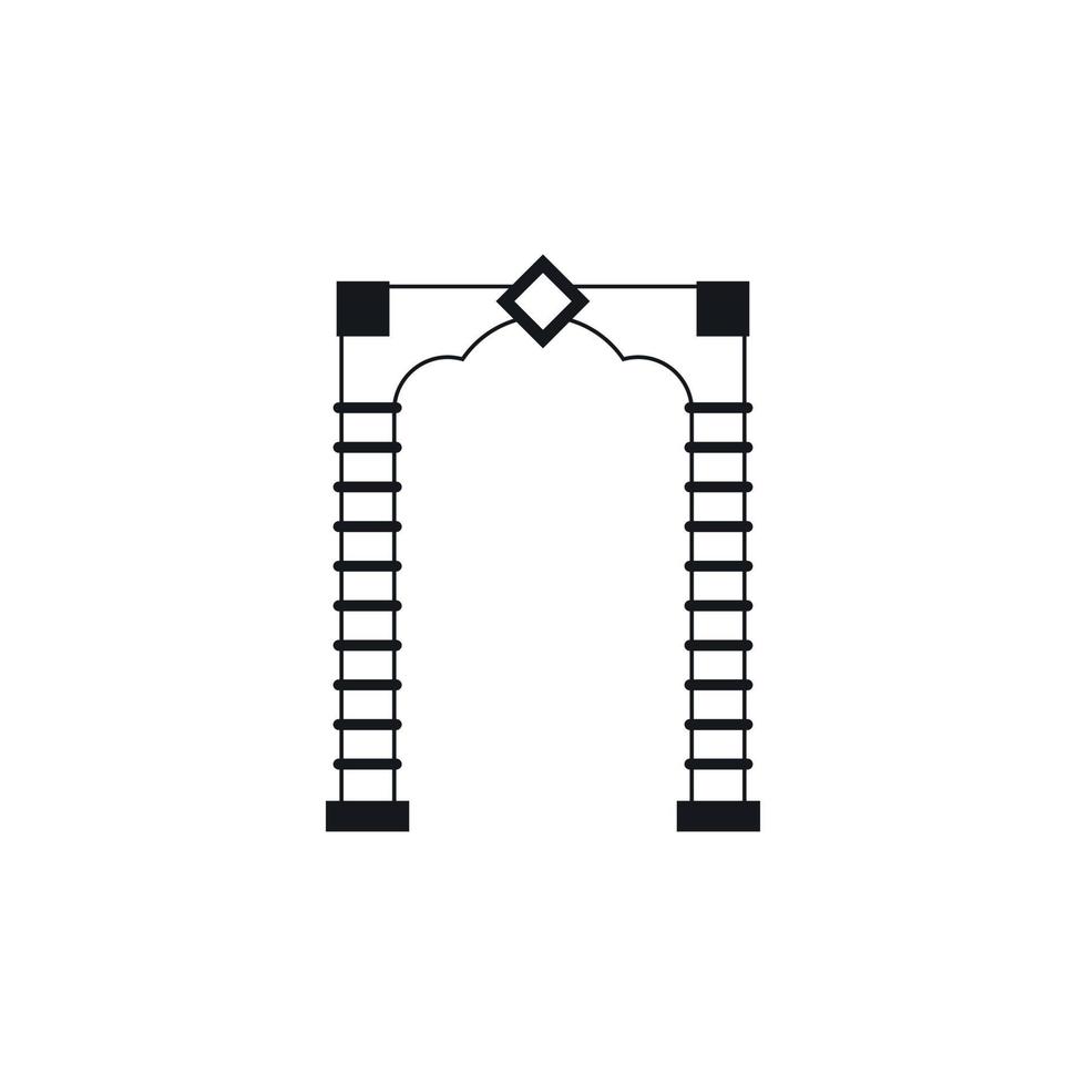arco icona, semplice stile vettore