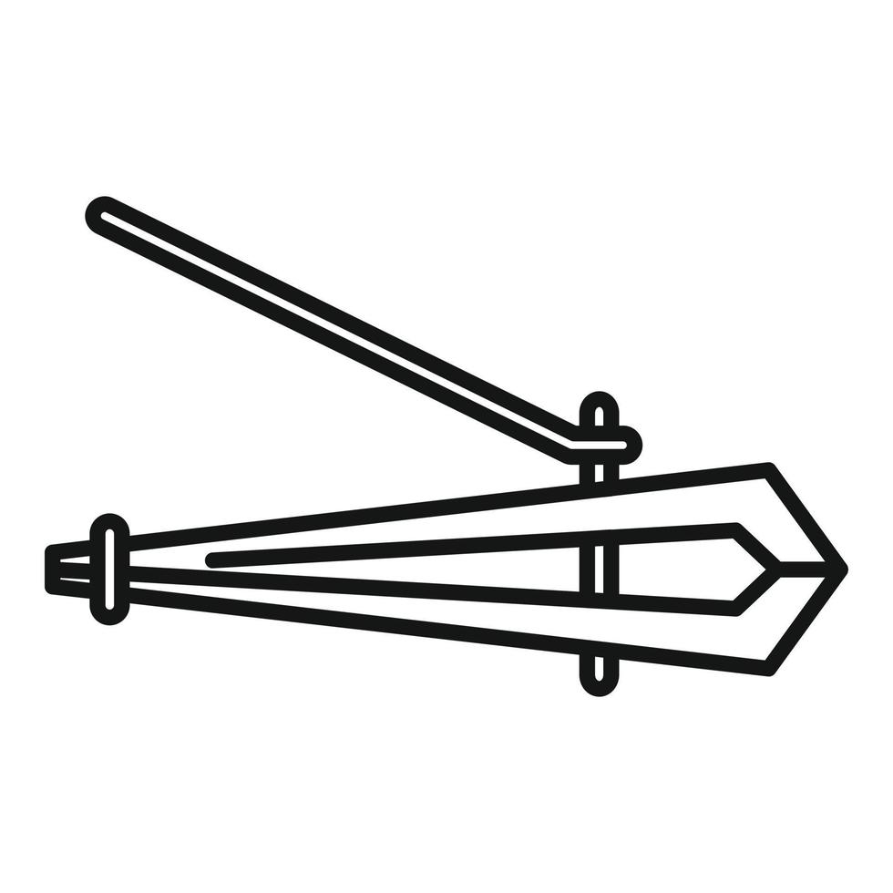 polacco chiodo fresa icona, schema stile vettore