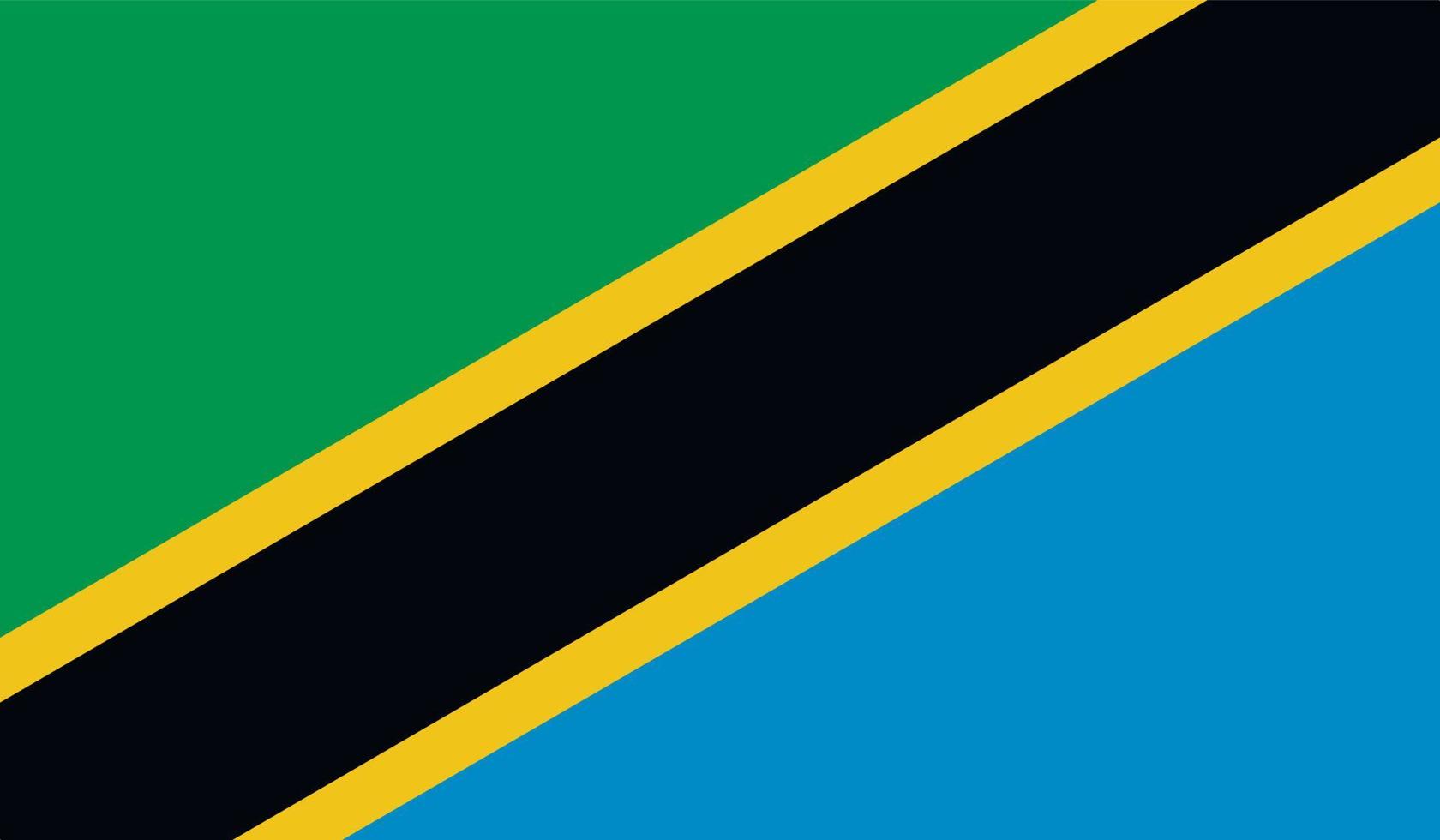Tanzania bandiera Immagine vettore