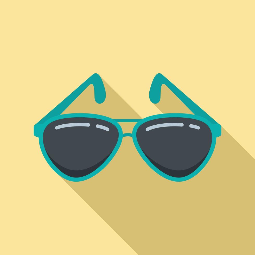 crociera occhiali da sole icona, piatto stile vettore