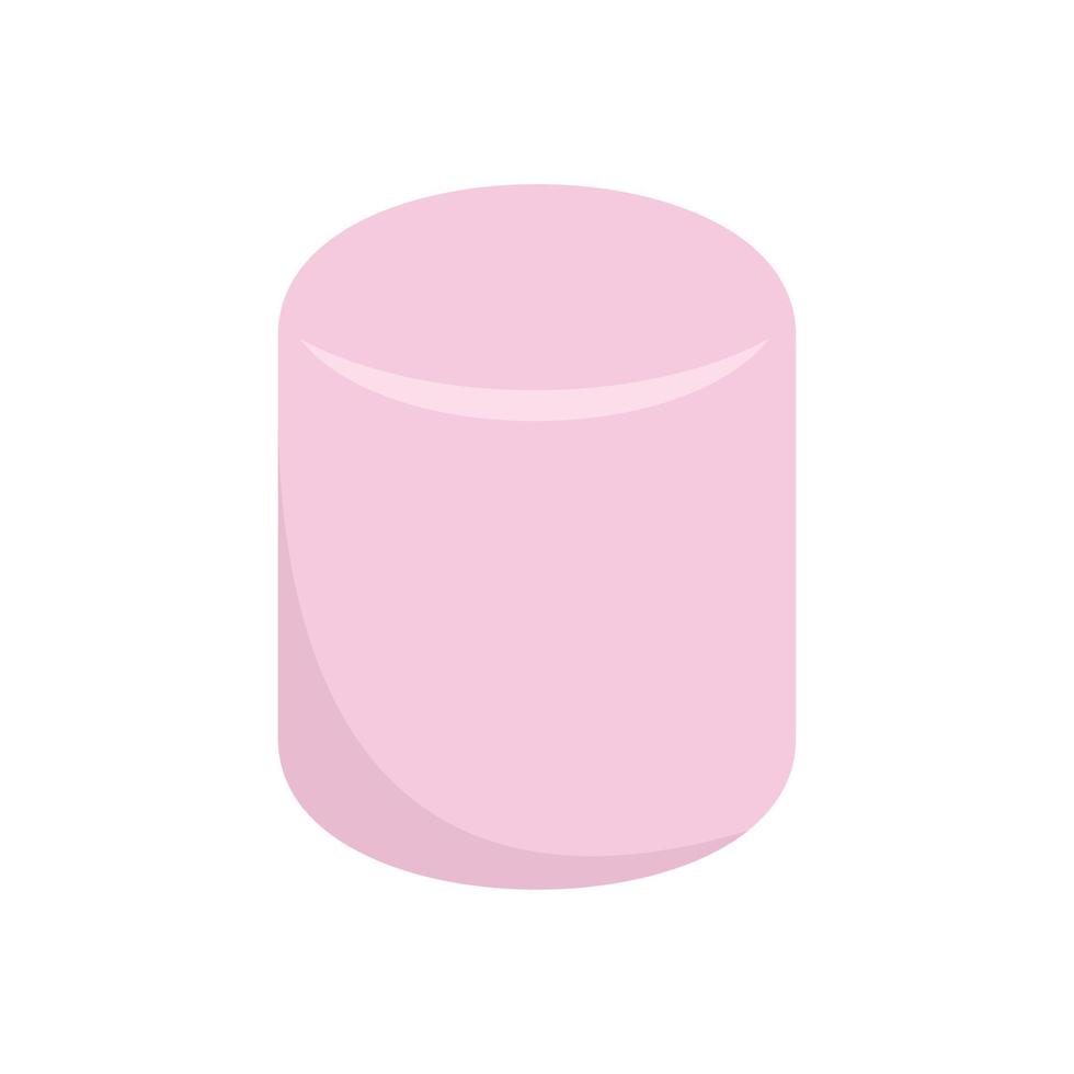 rosa marshmallow icona, piatto stile vettore
