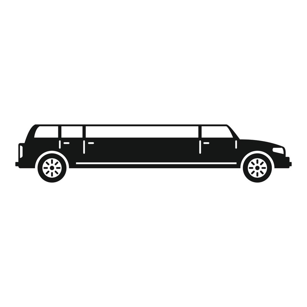viaggio limousine icona, semplice stile vettore