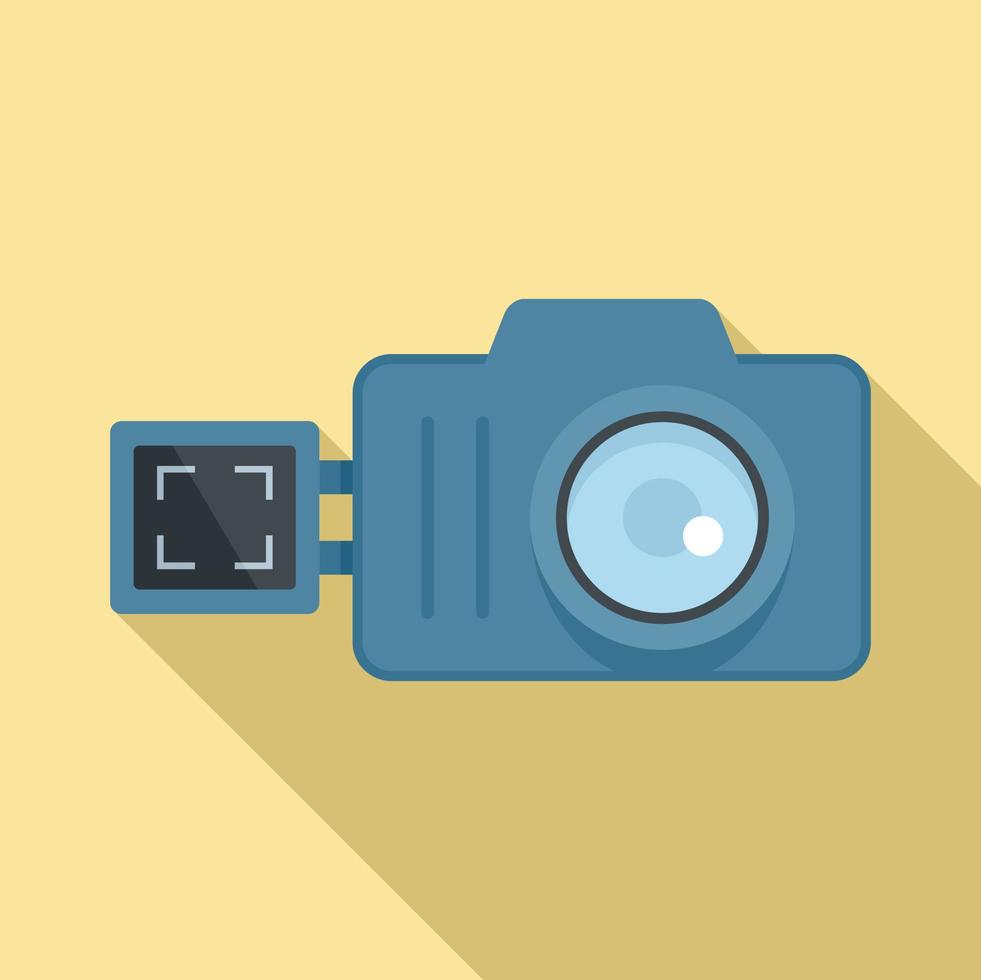 schermo registrazione telecamera icona, piatto stile vettore