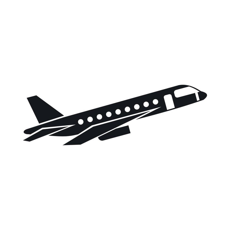 aereo assunzione via icona, semplice stile vettore