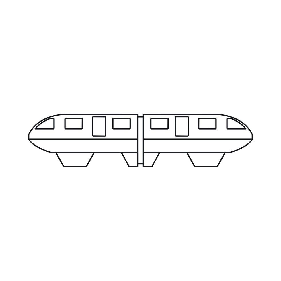 monorotaia treno icona, schema stile vettore