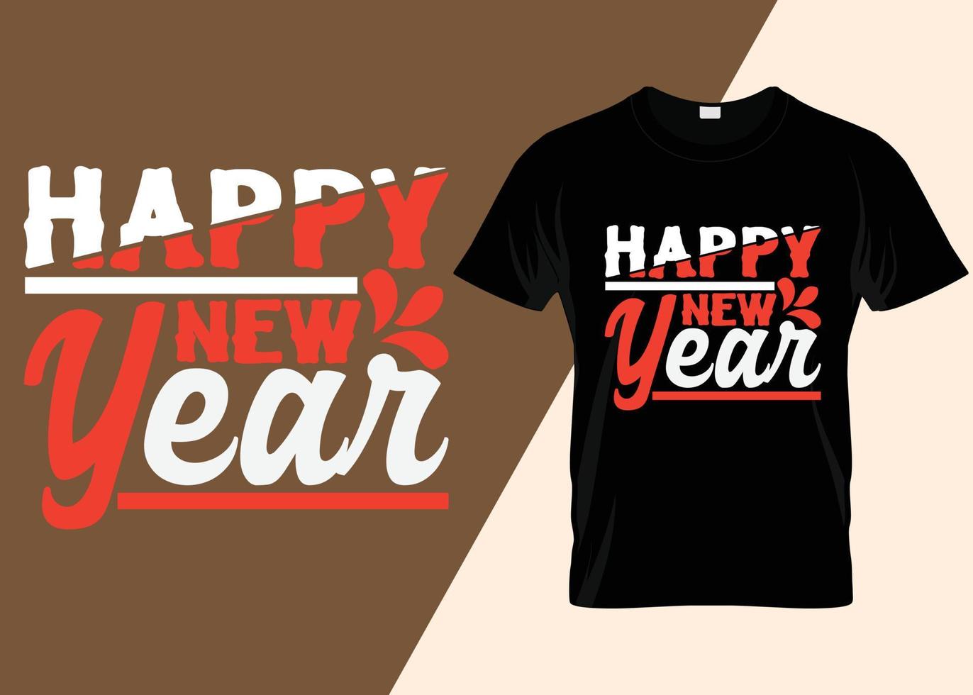 contento nuovo anno tipografia maglietta design vettore