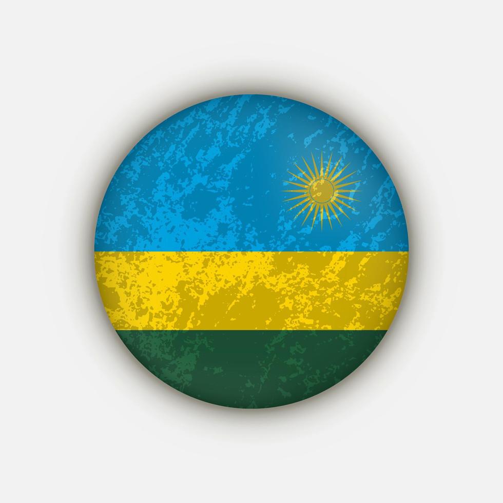 paese ruanda. bandiera del Ruanda. illustrazione vettoriale. vettore