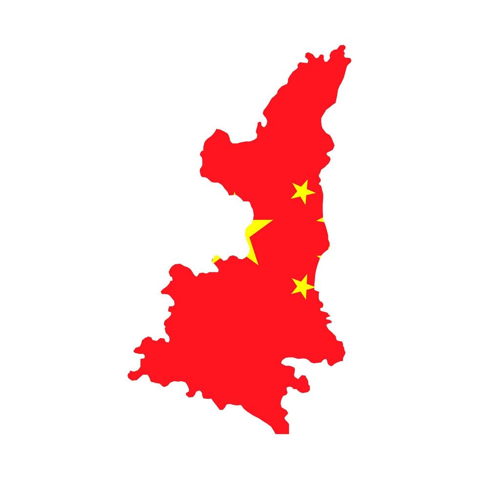 shaanxi Provincia carta geografica, amministrativo divisioni di Cina. vettore illustrazione.