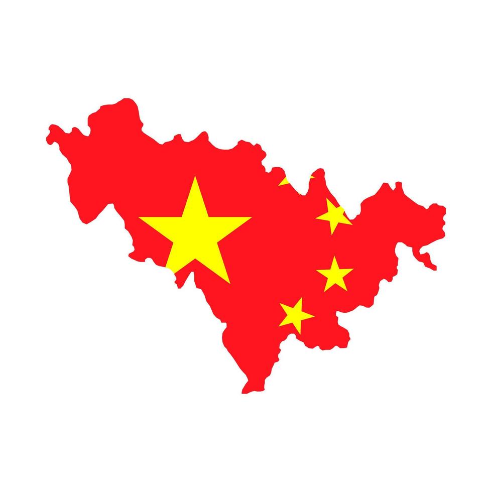 jilin Provincia carta geografica, amministrativo divisioni di Cina. vettore illustrazione.