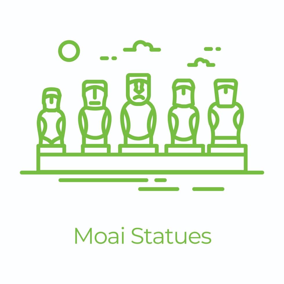 di moda moai statua vettore