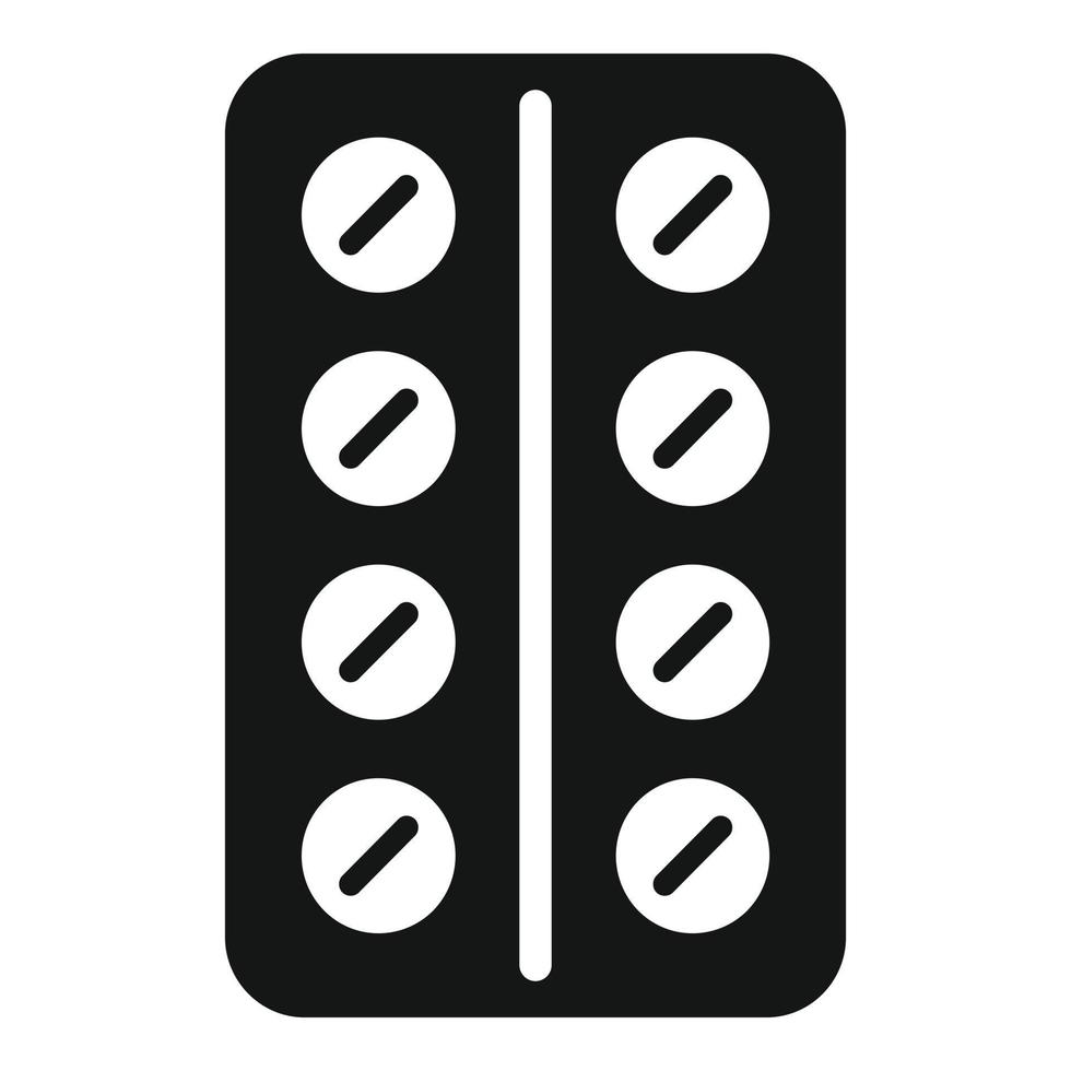bolla pillole icona, semplice stile vettore