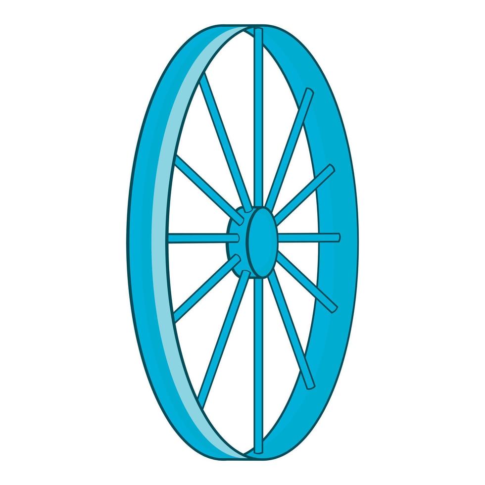 bicicletta ruota simbolo icona, cartone animato stile vettore
