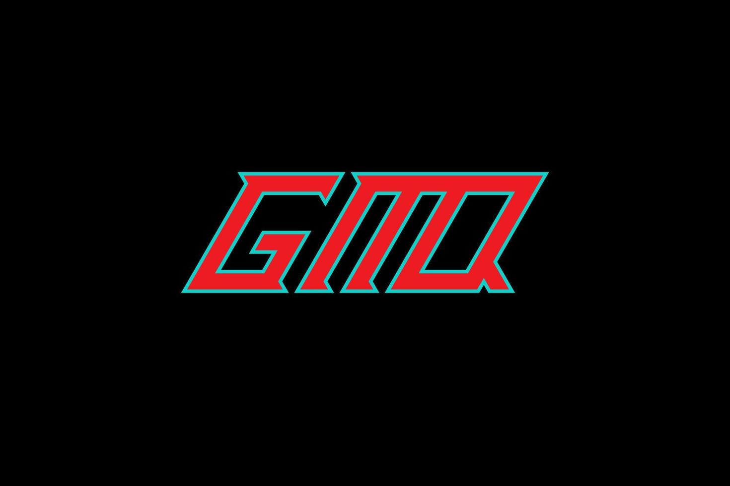 gmq lettera e alfabeto logo design vettore
