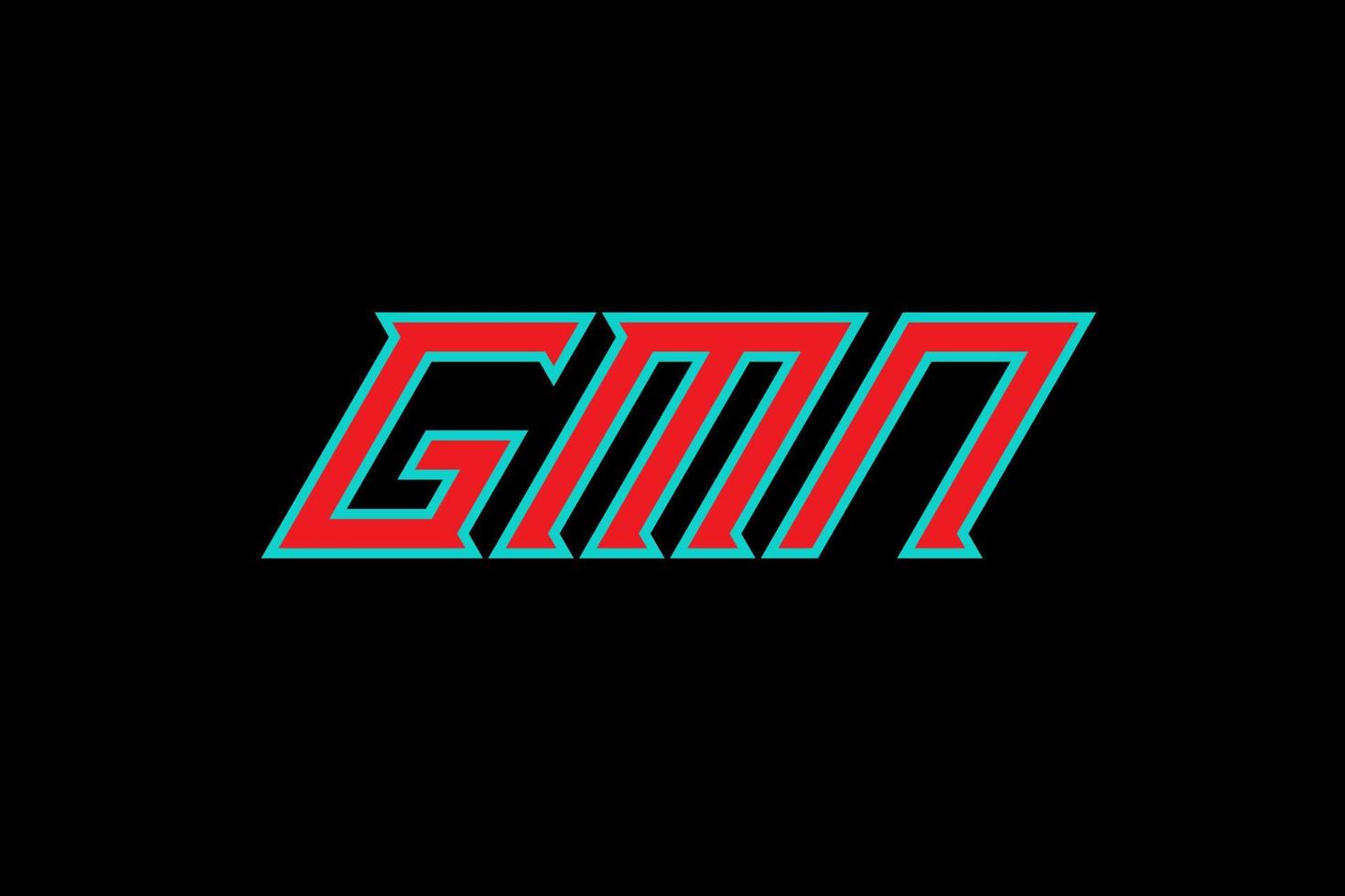 gmn lettera e alfabeto logo design vettore